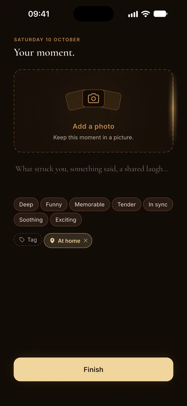 A moment: a photo, a note, a mood, a place